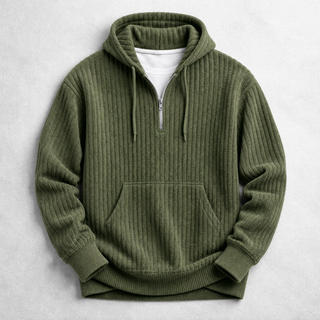 Bradford – Cord-Hoodie mit Knopfleiste