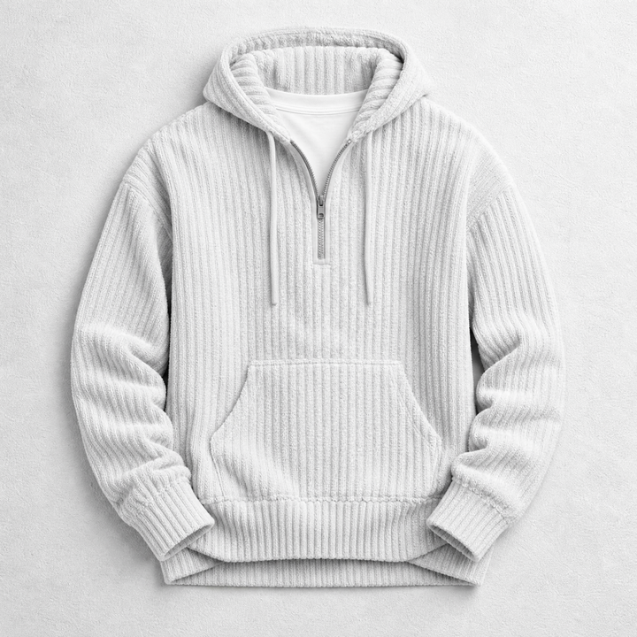 Bradford – Cord-Hoodie mit Knopfleiste