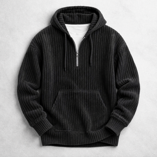 Bradford – Cord-Hoodie mit Knopfleiste