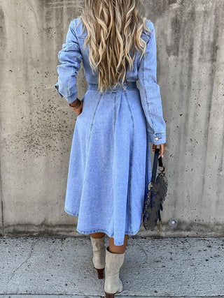 Luna | Langärmeliges Jeanskleid