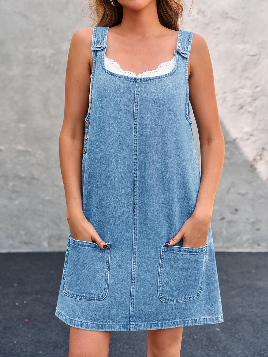 Lisa | Lässiges Jeans-Trägerkleid