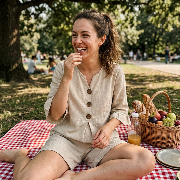 Silvia – Lässiges Zweiteiliges Baumwoll-Set