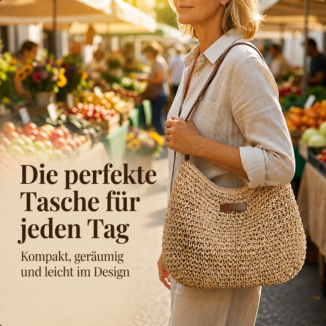Simona – Elegante Geflochtene Tasche – Beige