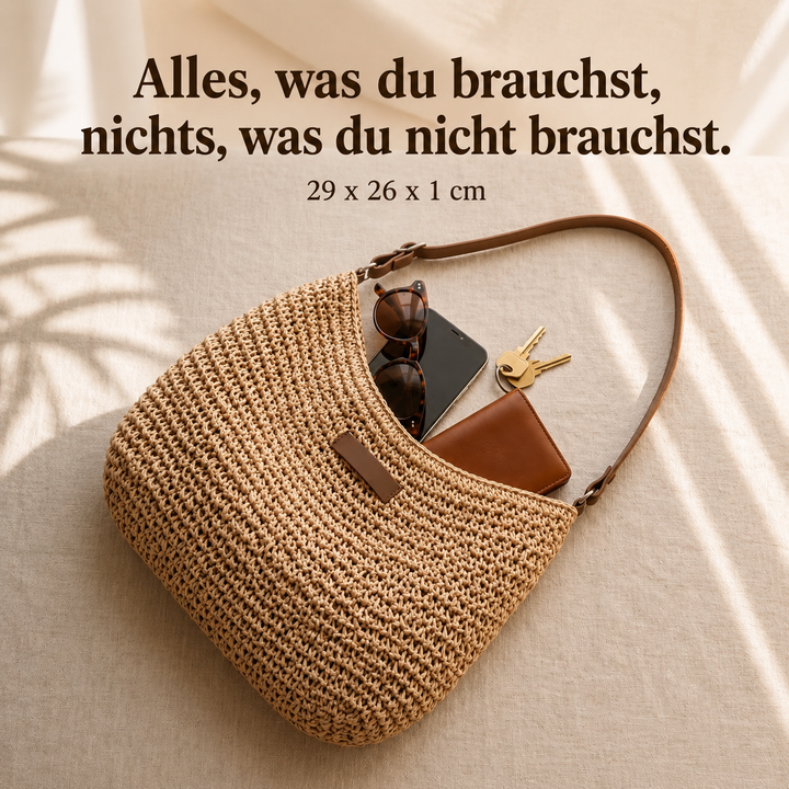 Simona – Elegante Geflochtene Tasche – Beige