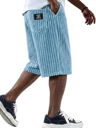 Nael Berlin | Cord-Shorts mit Stickdetail