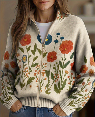 Wrenna™ | Wildflower Meadow Zip Cardigan