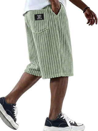 Nael Berlin | Cord-Shorts mit Stickdetail
